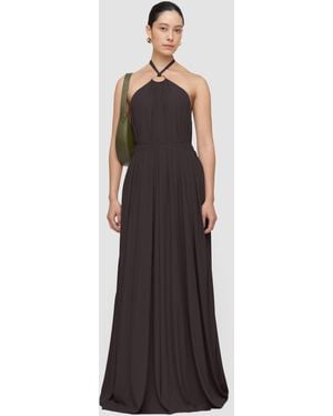 JOSEPH Zuzi Silk Blend Crepe Dress - Brown