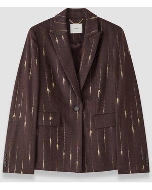 JOSEPH Pietro Slub Wool Jacket - Brown