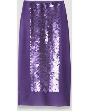 JOSEPH Cambo Chiffon Sequin Skirt - Purple