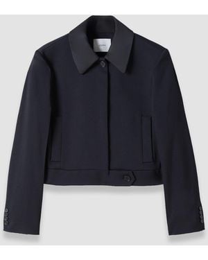 JOSEPH Abbe Tailored Crepe Jacket - Blue