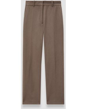 JOSEPH Coleman Gabardine Stretch Trousers - Brown