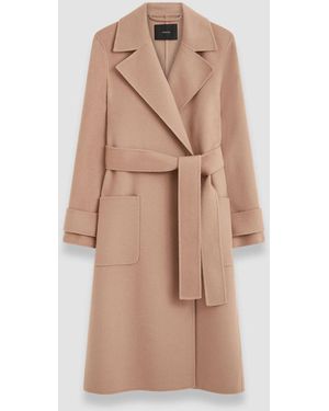 JOSEPH Arline Double Face Cashmere Coat - Natural