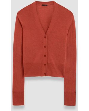 JOSEPH Cardigan En Cashair - Rouge