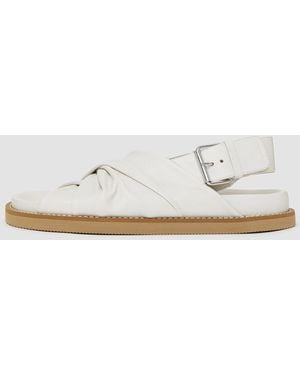 JOSEPH Leather Jazzy Strap Sandals - White