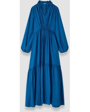 JOSEPH Lotus Textured Silk Dress - Blue
