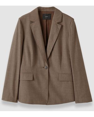 JOSEPH Marty Light Wool Tailoring Jacket - Brown