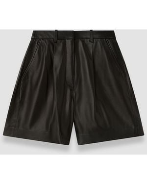 JOSEPH Suze Soft Nappa Leather Shorts - Black