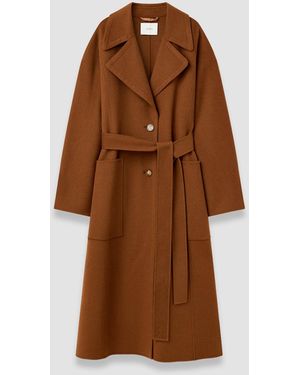 JOSEPH Spencer Double Face Cashmere Coat - Brown