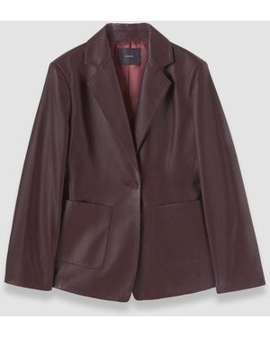 JOSEPH Glenview Nappa Leather Jacket - Brown