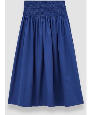JOSEPH Leonie Cotton Sateen Skirt - Blue