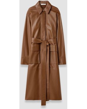 JOSEPH Okabe Soft Nappa Leather Coat - Brown