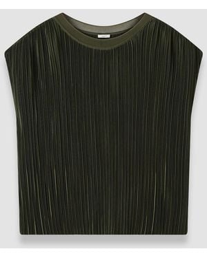 JOSEPH Cedre Pleated Satin Top - Green