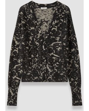 JOSEPH Cardigan Aisha En Jacquard Cashair - Noir