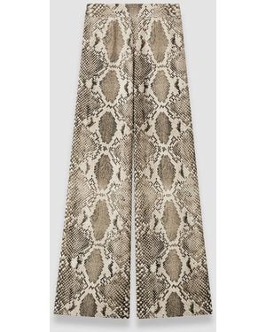 JOSEPH Rita Naia Twill Snake Trousers - White