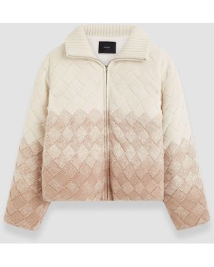 JOSEPH Weave Knit Puffer Jacket - Natural