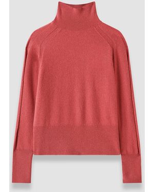 JOSEPH Oxna Light Pure Cashmere High Neck Jumper - Red