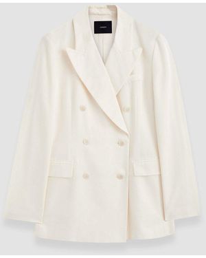 JOSEPH Valery Soft Cotton Silk Jacket - White