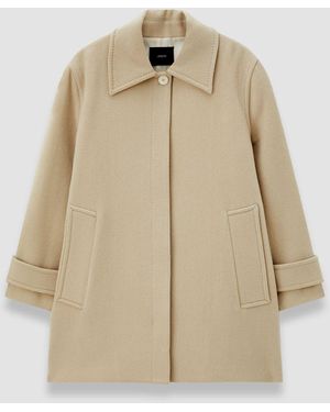 JOSEPH Loti Soft Wool Cashmere Coat - Natural