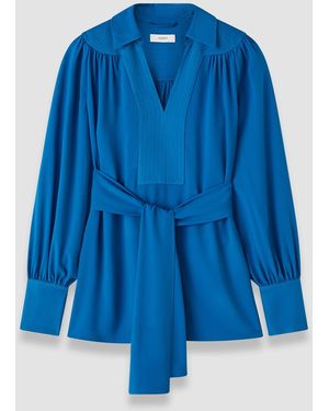JOSEPH Bou Crepe Blouse - Blue