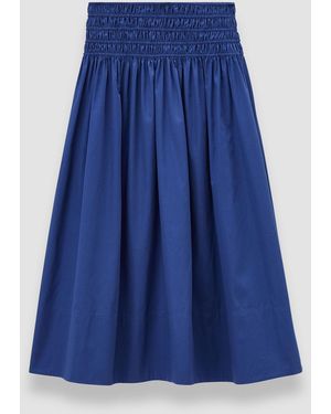 JOSEPH Leonie Cotton Sateen Skirt - Blue