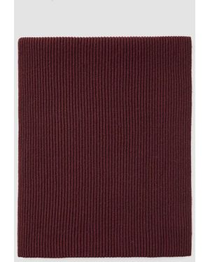 JOSEPH Light Cardigan Stitch Scarf - Red