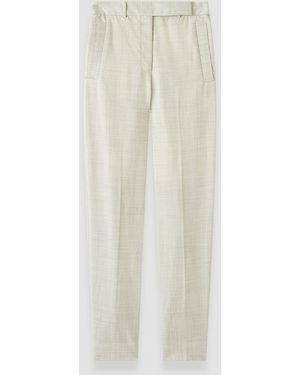 JOSEPH Zen Light Wool Trousers - White