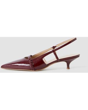JOSEPH Anisa Patent Leather Slingback Shoes - Pink