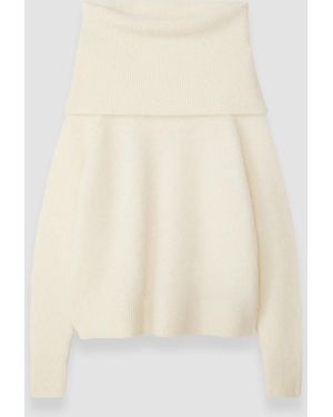 JOSEPH Bee Brushed Wool Jumper - White