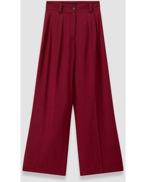 JOSEPH Forest Fine Wool Trousers - Red