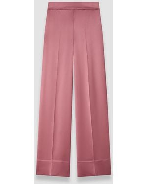 JOSEPH Dijon Double Satin Trousers - Pink
