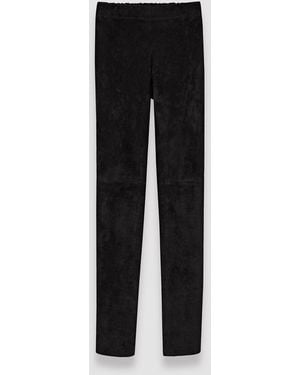 JOSEPH Suede Stretch Legging - Black