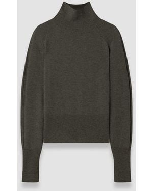 JOSEPH Oxna Light Pure Cashmere High Neck Jumper - Green