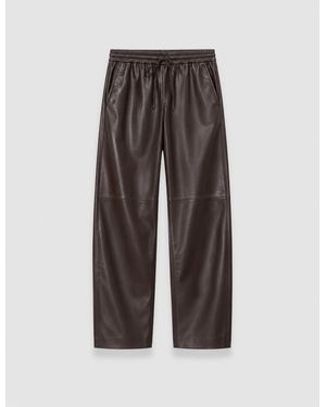 JOSEPH Nat Soft Nappa Leather Trousers - Brown