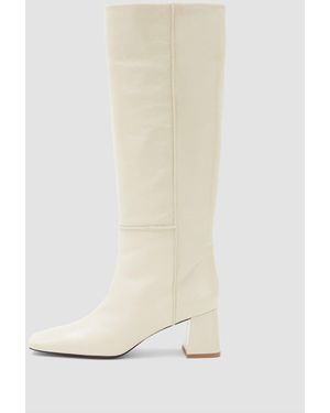 JOSEPH Heeled Knee High Patent Leather Boots - Natural