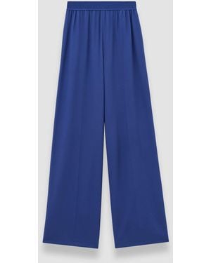 JOSEPH Hulin Crepe De Soie Silk Trousers - Blue
