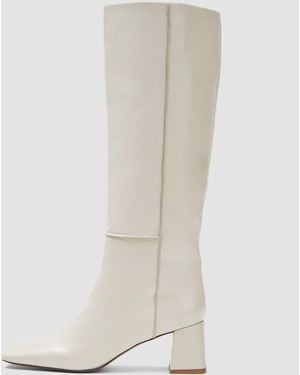 JOSEPH Bottes Montantes En Cuir Verni À Talon - Neutre