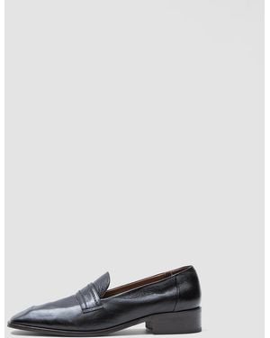 JOSEPH Leather Penny Loafers - White