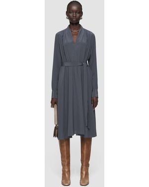 JOSEPH Severin Crepe De Chine Silk Dress - Blue