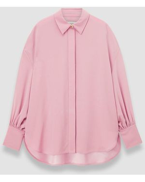 JOSEPH Camilia Satin Twill Blouse - Pink