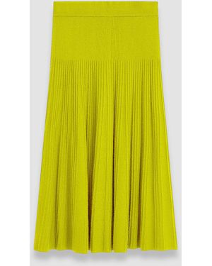 JOSEPH Merino Rib Skirt - Yellow