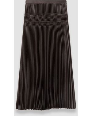 JOSEPH Hayes Pleated Woven Skirt - Black