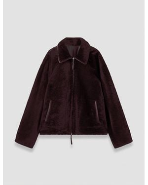 JOSEPH Kyro Reversible Soft Shearling Jacket - Red