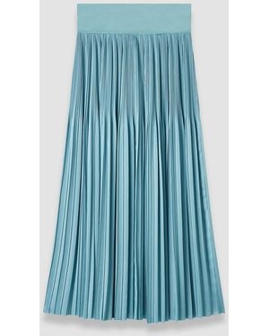 JOSEPH Rabat Pleated Satin Skirt - Blue