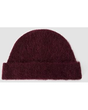 JOSEPH Orville Brushed Wool Hat - Purple