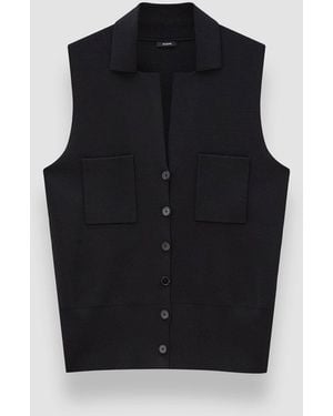 JOSEPH Milano Knit Stretch Vest - Black