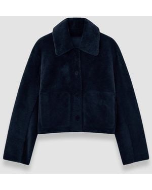 JOSEPH Alloway Reversible Soft Shearling Jacket - Blue