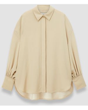JOSEPH Camilia Satin Twill Blouse - Natural