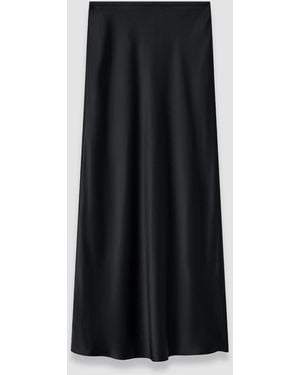 JOSEPH Isaak Long Silk Satin Skirt - Black