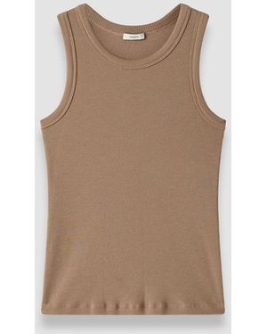JOSEPH Yeux Cotton Rib Vest - White