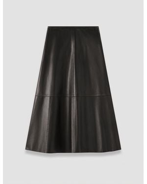 JOSEPH Helius Soft Nappa Leather Skirt - Black